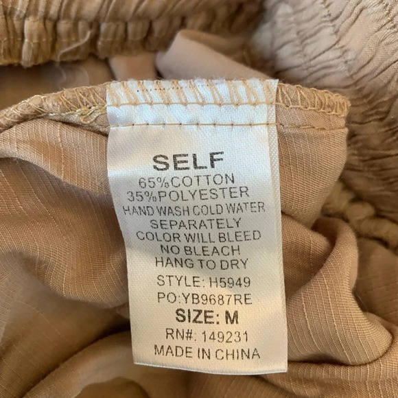 Kori crinkle pants, tie bottom boho bohemian pants - Picture 7 of 7